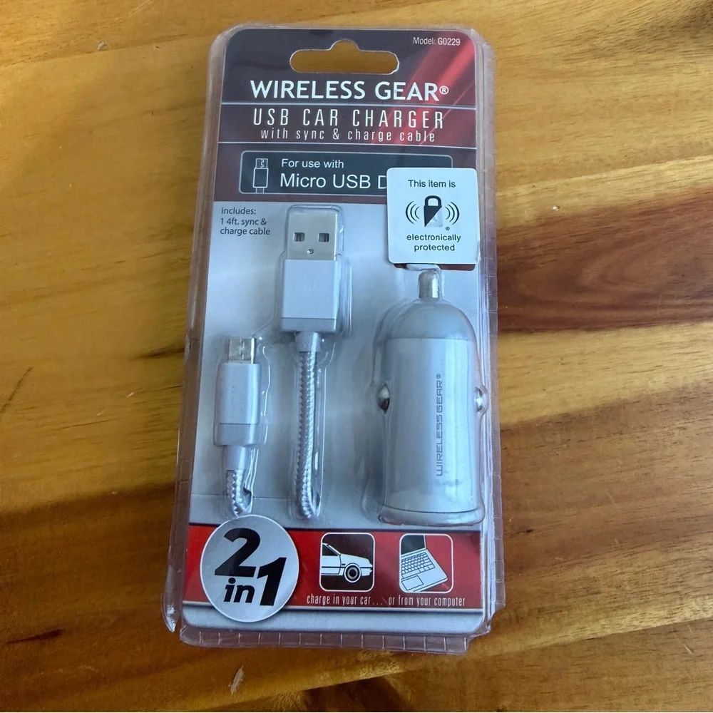 Wireless Gear 2 in 1 micro usb‎ charger and cord